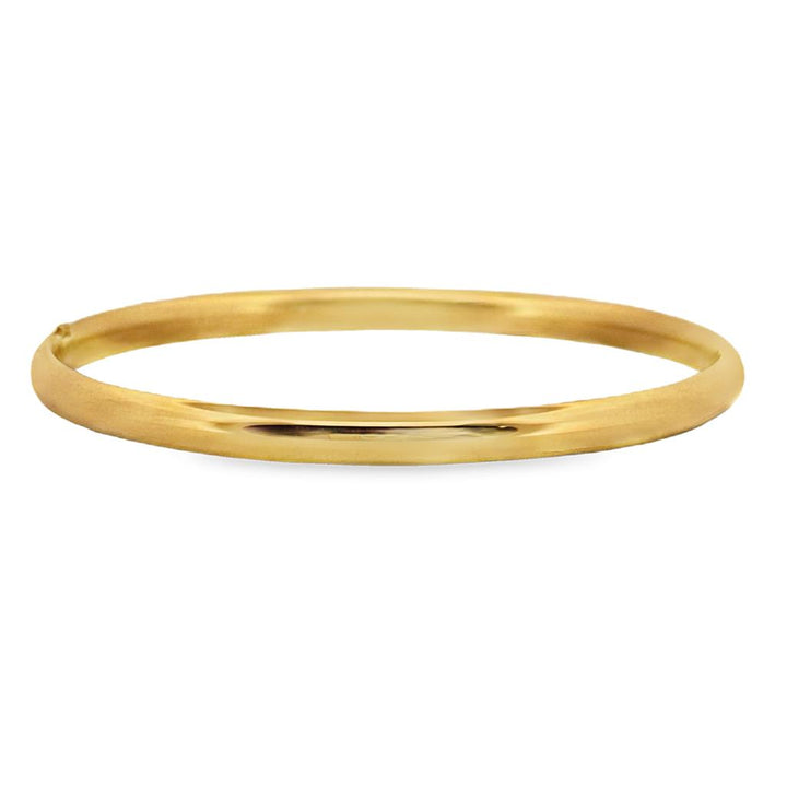 0.035 CTW Diamond Bangle Bracelet 14K Yellow Gold, 4.5mm Wide