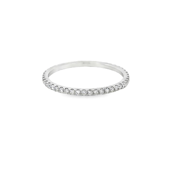 0.27 CTW Diamond 18K White Gold Eternity Band Ring