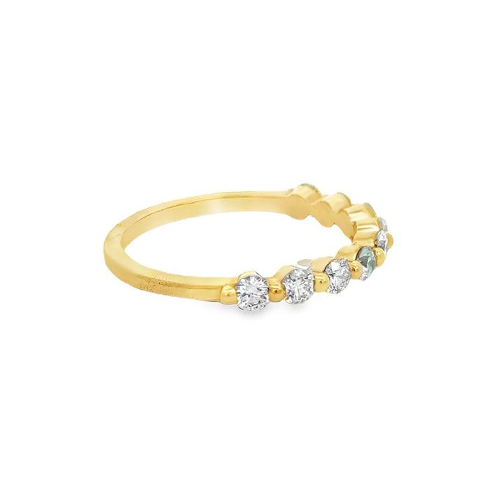0.57 CTW Diamond 18K Yellow Gold Wedding Band – 2.5mm