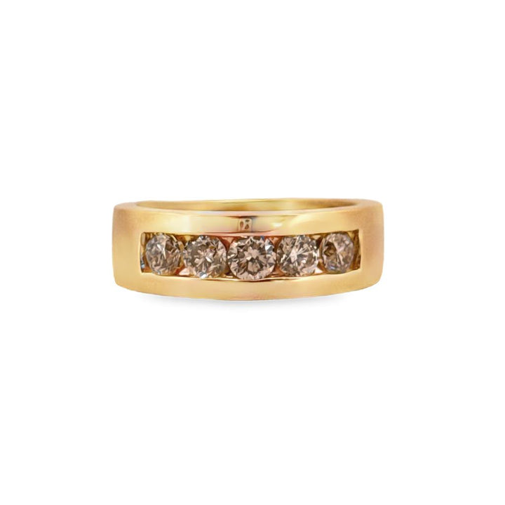 1.25 CTW Diamond Men’s Band Ring in 14K Yellow Gold – Size 11