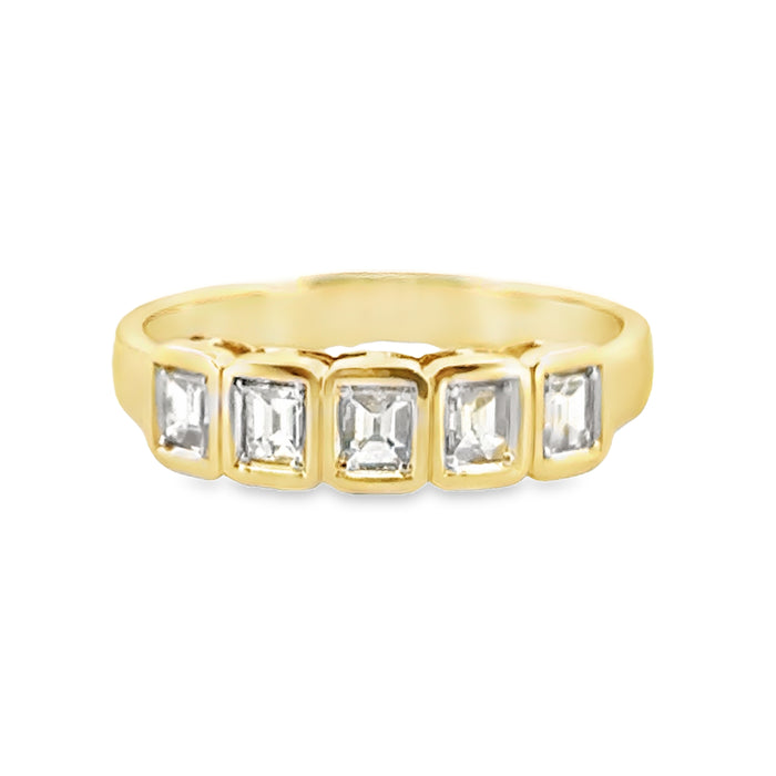 0.45 CTW Baguette Diamond Band, 14K Yellow Gold