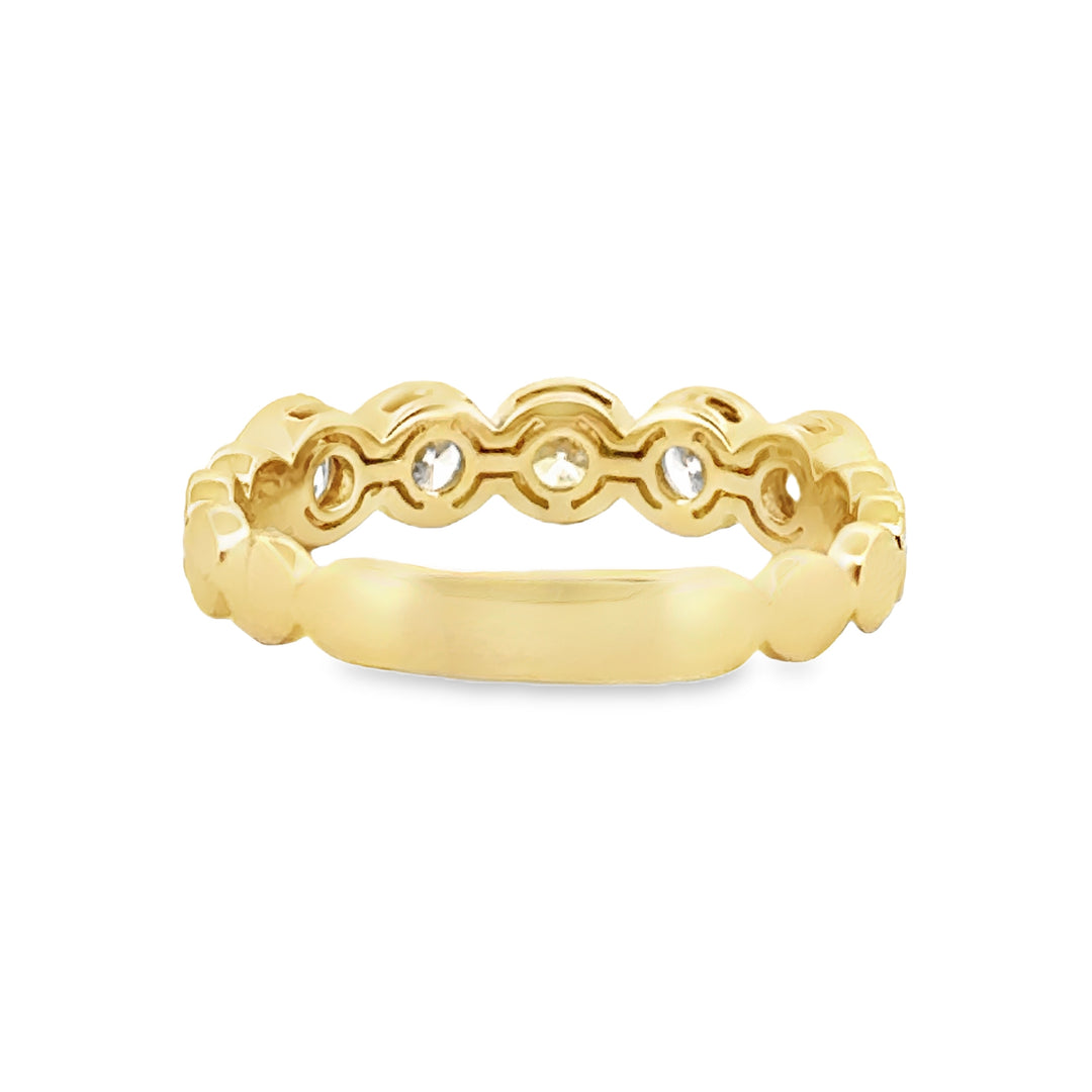 0.60 CTW Round Diamond Band, 14K Yellow Gold
