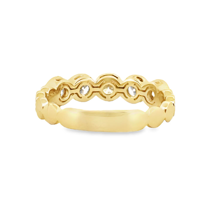 0.60 CTW Round Diamond Band, 14K Yellow Gold